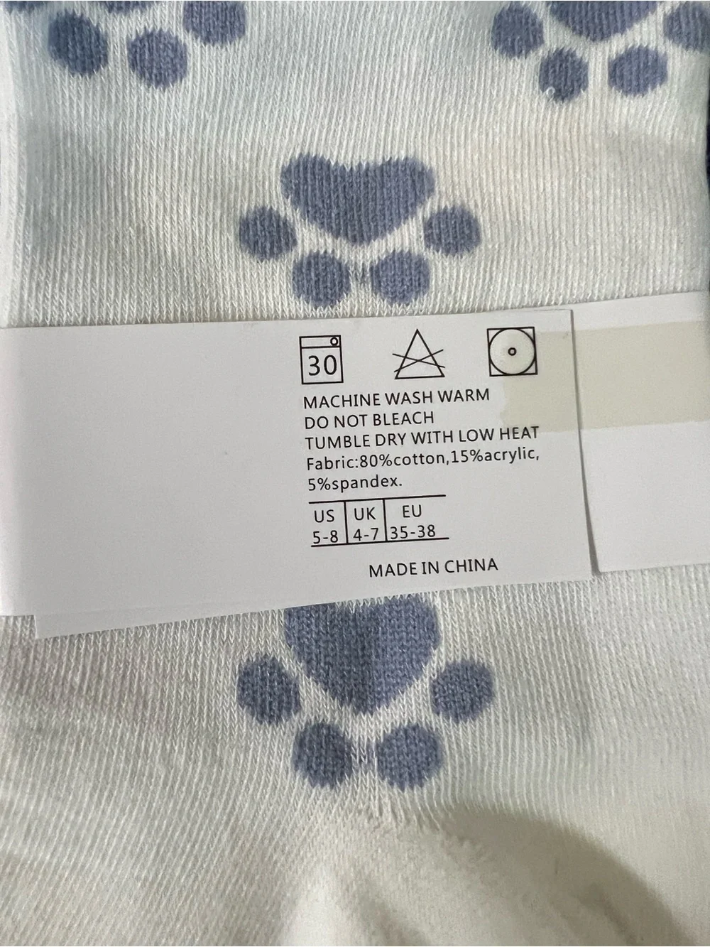 PAWSitivity MEOW 😻 White Cat face with ears Paw Print fashion Socks - NWT